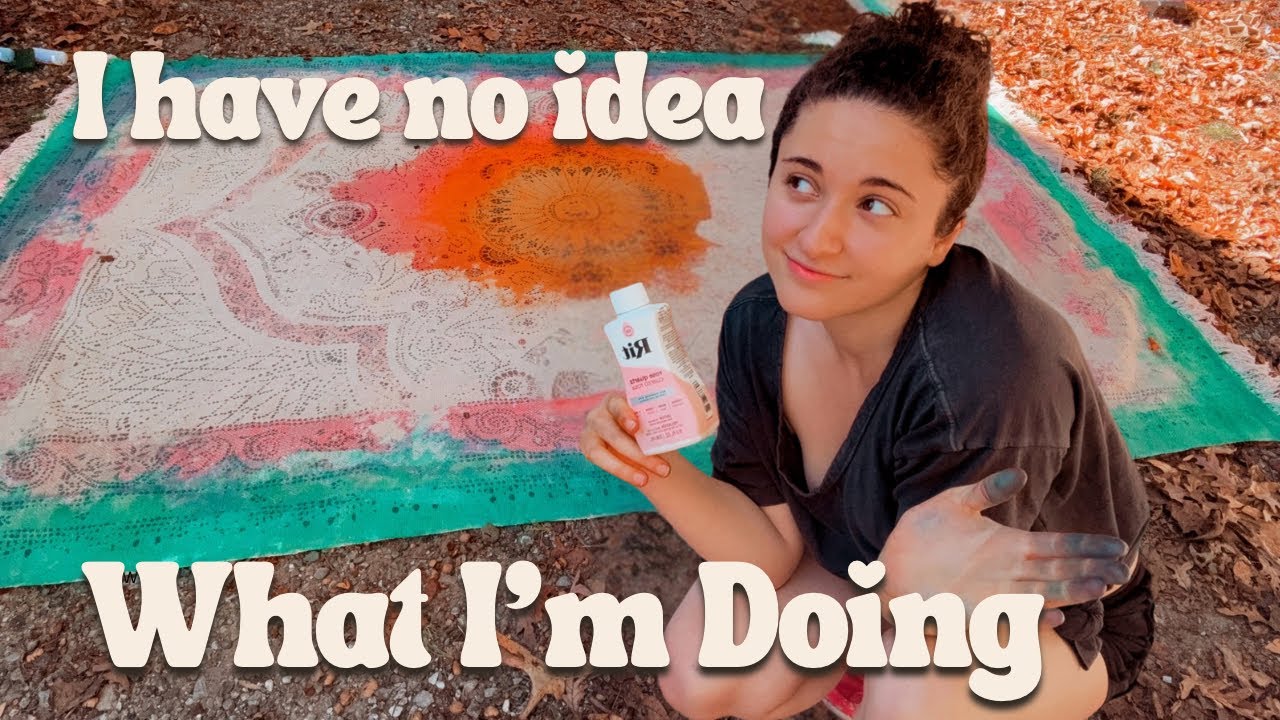 DIY dyeing a rug the WRONG way