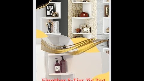 Modern Finether 5-Tier Zig Zag Floating Wall Corner Shelf!! Install a Corner Unit setup !!16 ana