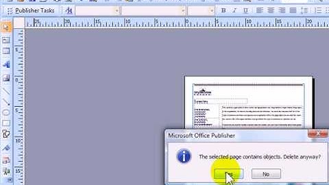 M16(12) How to delete pages in Ms Publisher 2007