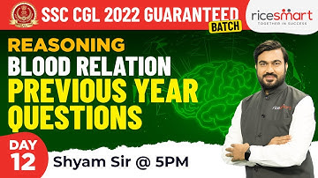 Blood Relation | Previous Year Questions | SSC CGL | Reasoning By Shyam Asare