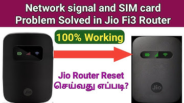 How to solve Jio Fi3 Router Network signal and SIM problem in tamil | Reset Jio Fi3 | Gen Infopedia