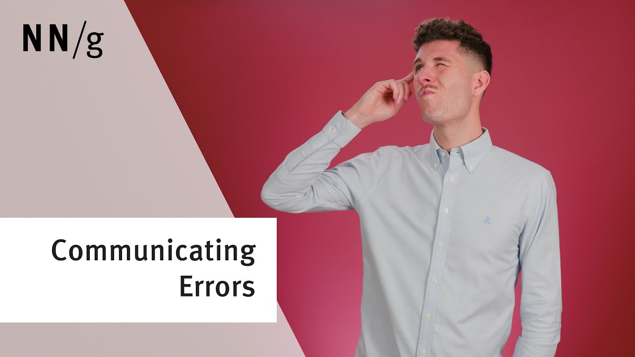 Error Messages: 4 Guidelines for Effective Communication - YouTube