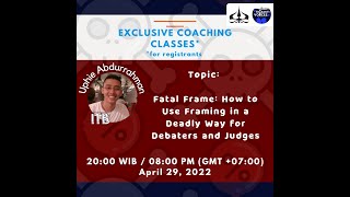 Trisakti Open Exclusive Coaching Class #1: Fatal Frame with Uphie Abdurrahman