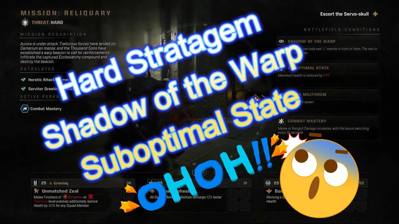 Warhammer 40,000: Space Marine 2 - Stratagem | Shadow of the Warp | Reliquary | Hard. Ft Big NOOb X