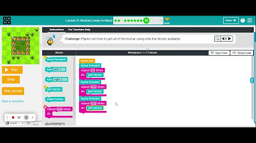 Nested loops in Maze- Level 10 (Hint 1)