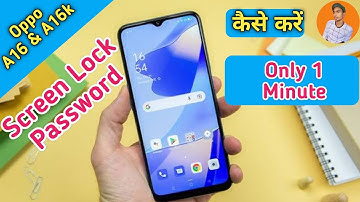 How To Set Pattern Lock in Oppo A16 , Oppo A16 Me Pattern Lock Kaise Set Kare