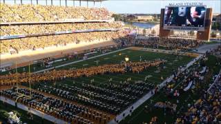 Baylor Line Running Into McLane Stadium For The First Time