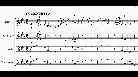 F. J. Haydn - String quartet in E-flat major Op.1 N.2 Hob. III: 2 - IV. Menuetto