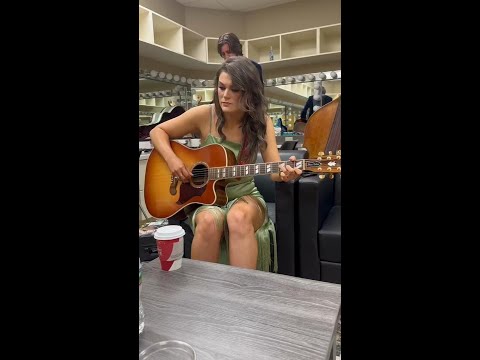 Backstage at the Arkansas Country Music Awards, rehearsing a new one with Josh Matheny
