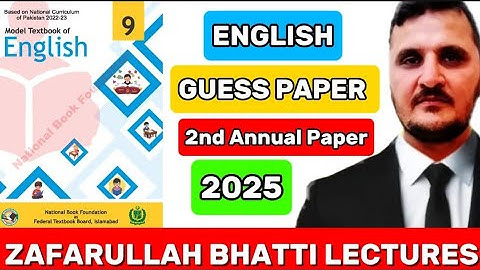 Guess Paper English 2nd Annual 2025|| Important letters and applications of English class 9||