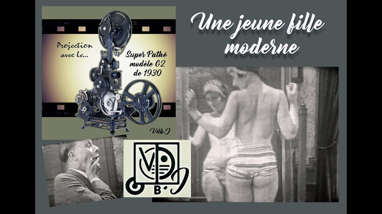 Une jeune fille moderne , Archives , film 9,5mm , Vintage