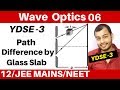 Wave Optics 06 : YDSE -3 II Path difference by Glass Slab in YDSE II YDSE with Glass Slab JEE/NEET