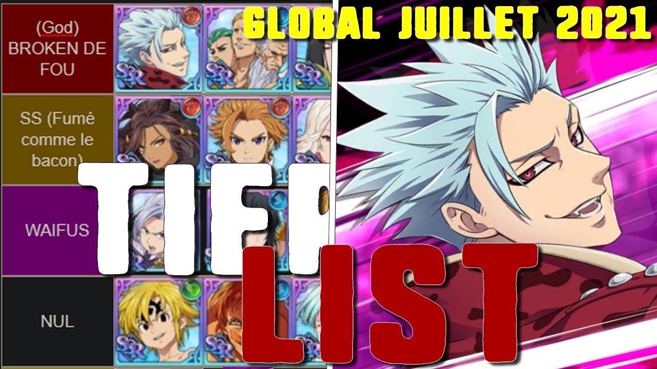 Tier List Seven Deadly Sins Grand Cross 2021