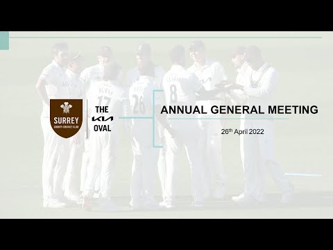 LIVE - Surrey CCC Annual General Meeting 2022