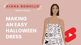 Making an Easy Halloween Dress #Shorts