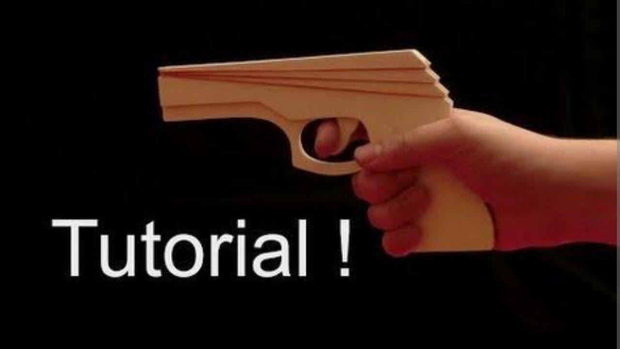 How To Make Paper Gun Paper Gun Homemade Paper Gun Making Without Glue And Tape Youtube