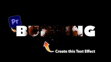 Burning Text Effect - Premiere Pro Tutorial (in Hindi)