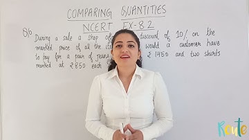 Comparing Quantities II Class 8 II Exercise 8.2 question 6