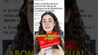Suben los precios de los abonos de transporte de Madrid 😲 #shorts screenshot 5