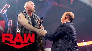 Brock Lesnar reunites with Paul Heyman as WWE Champion: Raw, Jan. 3, 2022