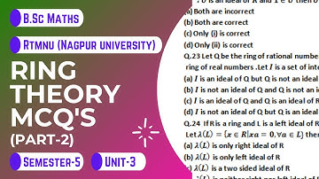 Ring theory mcq