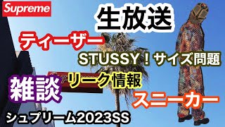 【生放送】シュプリーム23SS ティーザーとリーク情報 STUSSYサイズ問題