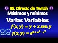 08. Ejercicios de Máximos y mínimos de funciones de varias variables