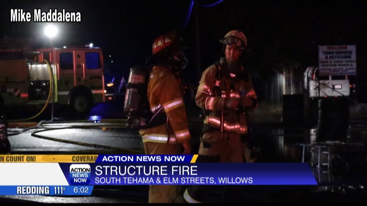 Crews knock down commercial structure fire in Willows - YouTube