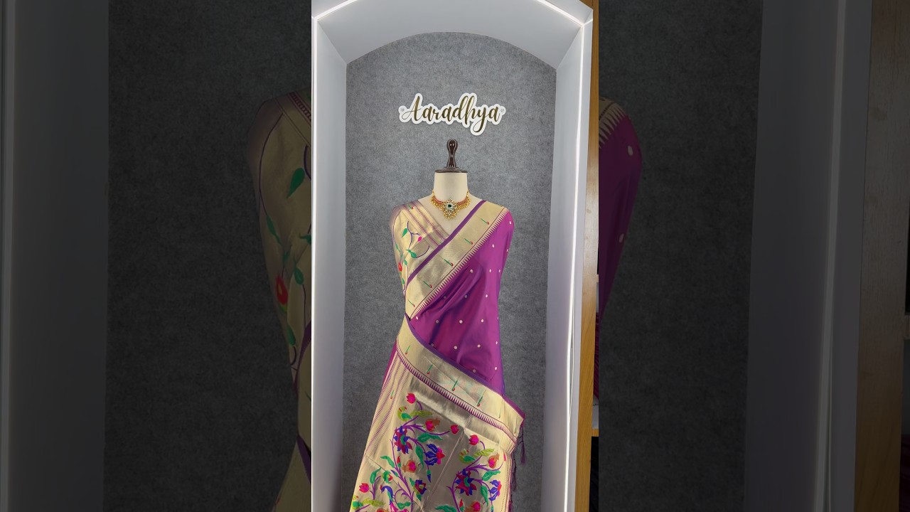 Peacock Pallu & Gold Zari Border Paithani Silk Saree