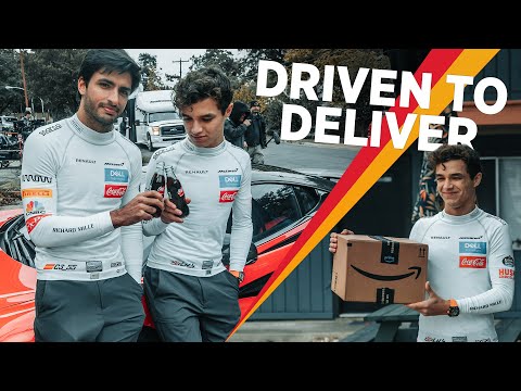 On Set with Carlos Sainz and Lando Norris