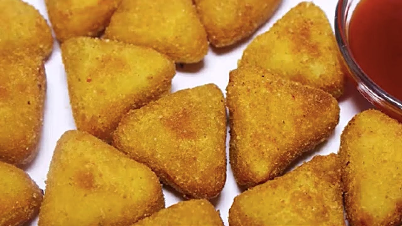 Crispy Potato Nuggets In Hindi | Potato Fritters | Easy Party Starter Recipes | Kanak