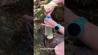 Ultralight and fast water filtration system for clean water on the go.