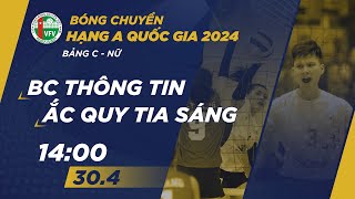 🔴Trực tiếp: BINH CHỦNG THÔNG TIN vs ẮC QUY TIA SÁNG | Bảng C - Nữ giải bóng chuyền hạng A QG 2024