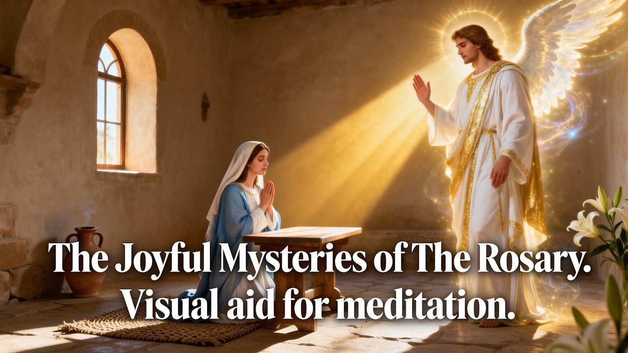 The Five Joyful Mysteries | Visual Aid For Meditation.