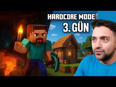 MINECRAFT'DA MADENE İNERİYORUZ ! GÜN 3 ( HARDCORE MODE )