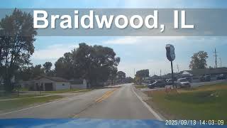 Route 66 IL 05 - Braidwood, Godley, Braceville, IL Hwy 53 S - Dashcam Video