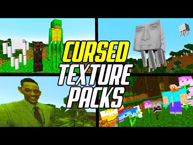 Top 10 Most CURSED Texture Packs in Minecraft class=