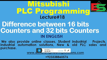 18-Difference between 16 bits vs 32 bits counters in Mitsubishi PLC in English | Ladder Diagram