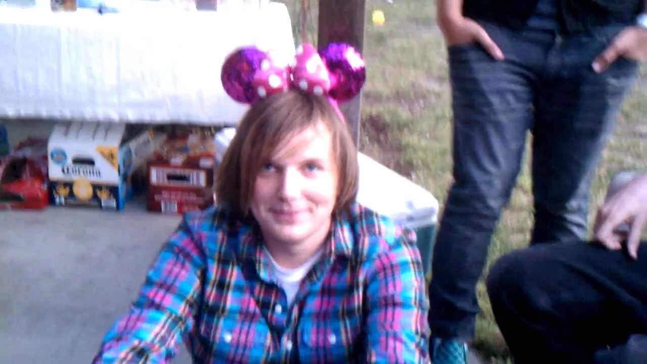 Pretty - Doesn't Jared look so pretty in my Minnie Mouse ears? XD