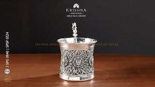 ✨ Antique Silver Panchapatra | Timeless Floral Design for Sacred Pooja Rituals
