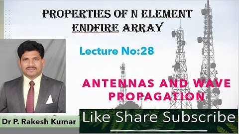 Properties of N Element Endfire Array