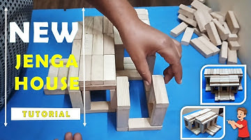 Jenga Tutorial #28: Wooden Blocks House (wooden block se house kaise banaen) #jengahouse #house