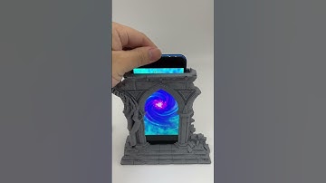 A cool 3D printed Nether portal phone mount#shorts #3dprinting #portal #netherportal