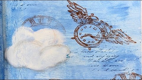 Mixed Media Art Journal Page - Time Flies