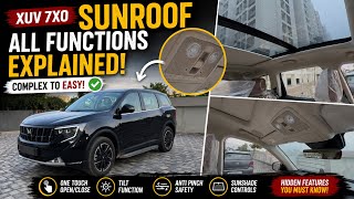 XUV 7XO Sunroof Tutorial! 🌞 Hidden Functions Made Super Easy | How to use Sunroof in XUV 7XO