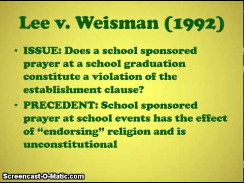 Law 2 4 VODCAST Lee v Weisman - YouTube