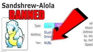 SandshrewAlola is Banned in Competitive NU Pokemon. Here's Why.