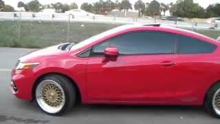 877-544-8473 ESM 002 Gold Machine Wheels BBS Replica 2015 Honda Civic SI Shipping Worldwide