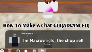 Random Scripting Tutorial (PART 3)How To Make A Chat GUI