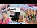 TRYING XXL STRAIGHT SHARP STILETTO NOVO OVO FULL COVER SOFT GEL NAIL TIPS FROM AMAZON